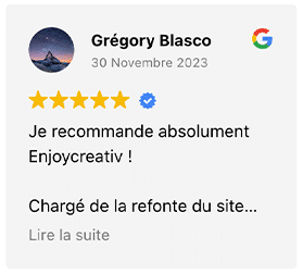 Avis Google – Grégory Blasco